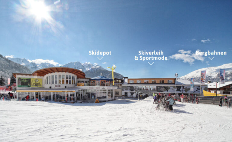 Kostenloses Skidepot direkt an der Talstation Hochzeiger